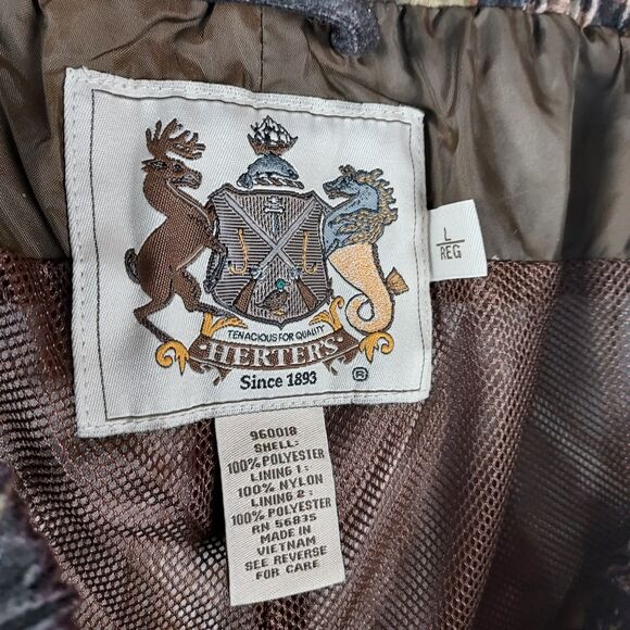 Herter’s Hunting Pants Men’s Large Regular Camo Realtree Nylon Mesh Lined - Picture 5 of 11